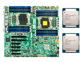 Placa de baza X99 motherboard RD450X cu 2 procesoare E5 2680 V4 LGA2011 C612