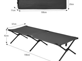 Pat pliabil Costway 190x67 foto 5