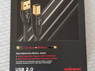 Audioquest Pearl USB A - USB B 0.75 м и Audioquest Tower rca-rca 1 m.