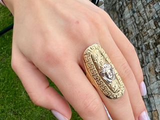 Inel din aur Versace, 585, 14K, женское золотое кольцо foto 3