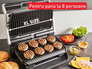 Gratar electric Tefal OptiGrill+ XL GC728D10, 2000W, 9 programe automate, argintiu-negru foto 6