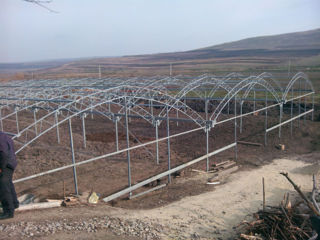 Sere pentru gradina Теплицы Constructie metal zincat Sera bloc angar depozit agricol foto 3