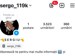 Vind cont de Instagram 3 k abonați