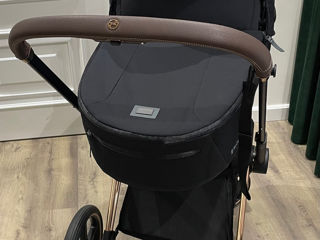 Carucior 3 in 1 Cybex Priam 4.0 Cadru Rose gold, Deep Black foto 2