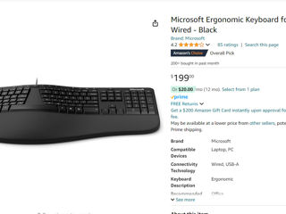 Microsoft Wired Ergonomic Keyboard foto 3