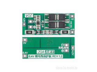 BMS Li-ion 2S 7.4V 8.4V 1650,18650 20A Without balancer, Color Blue, Green. foto 5