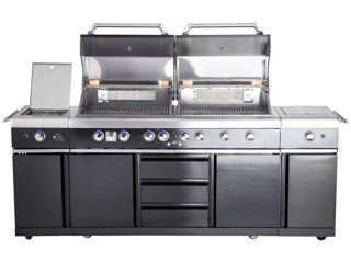 Gratar pe gaz bucatarie top-line - all'grill extreme steakzone - negru cu air system, газовый гриль