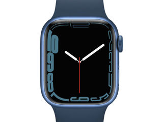 Apple Watch Series 7 Gps, 41Mm Blue Aluminium Case With Abyss Blue Sport Band, Mkn13
