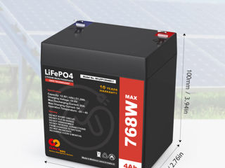 Battery LiFePO4 (LFP) 12,8V 4A DALY BMS 128W 192W 256W 384W 768W foto 6