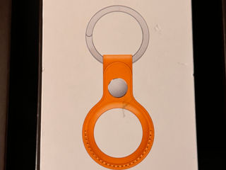 Apple AirTag Leather Key Ring California Poppy New Sigilat foto 1