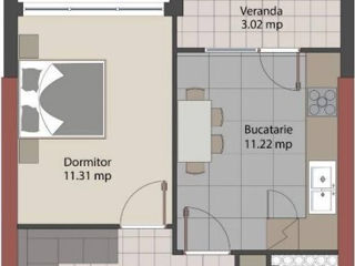 Apartament cu 1 cameră, 44 m², Botanica, Chișinău
