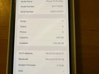 iPhone 15 Pro Max 256 GB Black Titanium – Stare Impecabilă, Baterie 100% foto 7