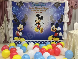 Fotopanou, foto panou, foto stand, decor cu baloane pentru cumatrie, botez, zi de nastere foto 7