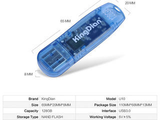 SanDisk, MIXZA,KingDian USB 3.1 16GB, 32GB - 80lei, 64GB - 200lei, 128GB - 350lei [Originale] foto 4