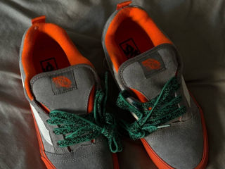 Vans KNU Skool Grey/Orange Unisex foto 3