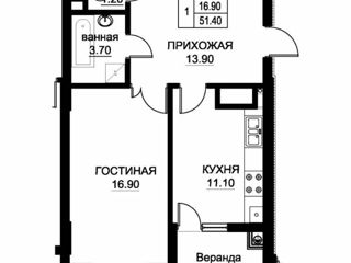 Apartament cu 1 cameră, 51 m², Buiucani, Chișinău foto 5