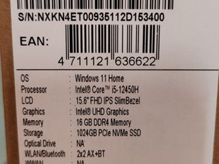 NoteBook Acer Aspire 5 (i5-12450H / 16GB / 1024GB). Новый запечатанный. Гарантия 1 год! foto 2