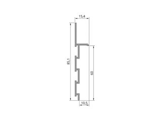 Concealed mounted aluminum plinth M1060 no cover F1.M1060 foto 4