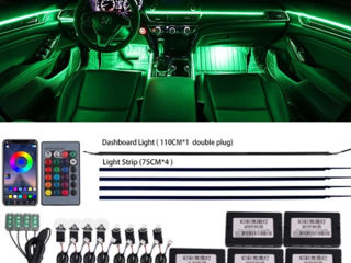 Lumini Ambientale LED interior RGB! 6 în 1; 10 în 1; 14 în 1; 18 în 1; 20 în 1; 22 în 1. Garanție! foto 8