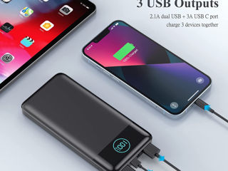 Power Bank 13800mAh, Încărcător portabil subțire și ușor 15W foto 2