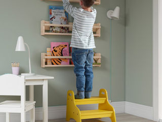 IKEA TROGEN Taburet pentru copii, galben, 40x38x33 cm foto 4