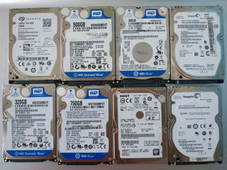 Harduri pentru Noutbuc. 160, 320, 500, 640, 1000 Gb, 1 Tb.