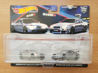 Hot Wheels Premium 2 Pack Nissan Skyline GT-R (BNR32) HKS / Nissan Skyline GT-R (BNR34)