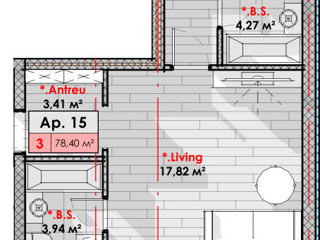 Apartament cu 2 camere, 74 m², Râșcani, Chișinău