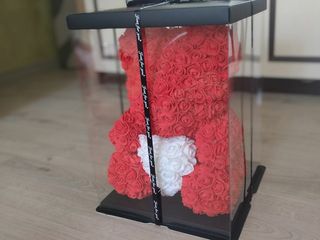 Ursuleț din trandafiri perfect pentru persoana dragă.40CM  Livrare gratuită foto 2