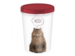 Container Pentru Hrana Lucky Pet 1.6L, Pisici, Bordo foto 1