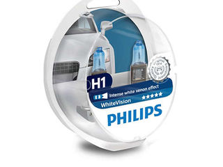 Lampi auto xenon,halogen philips whitevision (+60%) - h1,h3,h4,h7,h8,h11,hb3,hb4,d1s,d2s,d2r,d3s foto 1