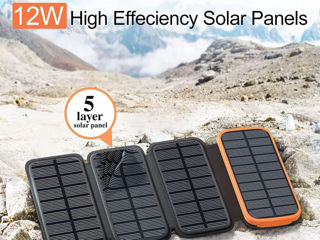 Power Bank Solar Charger 27000mAh с четырьмя солнечными панелями foto 9