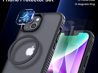 Husa din silicon pentru iPhone 14 Case si sticla Силиконовый Чехол foto 4