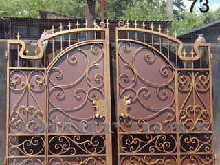 Copertine , porți , garduri , balustrade ,  gratii, uși metalice și alte confecții din fier. foto 11