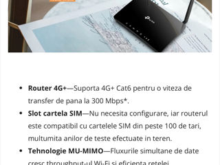 Router Wireless TP-Link Archer MR500 4G+ Cat6, AC1200, Dual Band, MU-MIMO, OneMesh foto 7