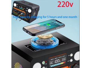 Power bank portabil 700W 220V 50Hz Sinus Acumulator cu invertor 220V 50Hz si 2 LED foto 4