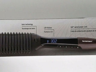 Расческа - выпрямитель для укладки, выпрямления волос 3 в 1 с LED экраном, новая в коробке foto 10