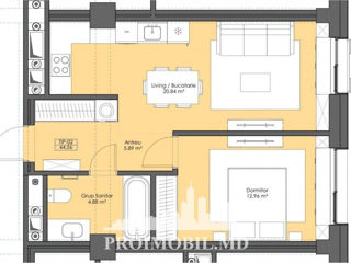 Apartament cu 1 cameră, 47 m², Râșcani, Chișinău foto 6