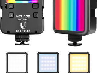Lumină video LED RGB pentru fotografie - Panou portabil de iluminat pentru cameră