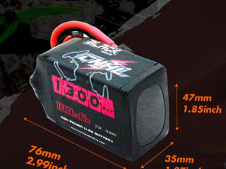 Cnhl 1300mah 22.2v 6s 100c lipo battery foto 2