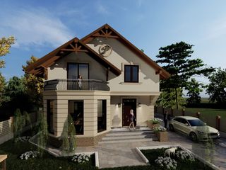 Casă de locuit individuală cu 2 niveluri / P+M / 110.30 m2 / construcții / arhitect / proiecte