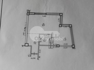 Apartament 1 cameră, 44 mp, reparație euro, Stăuceni 26900 € foto 2