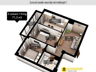 Apartament cu 2 camere, 83 m², Poșta Veche, Chișinău foto 3