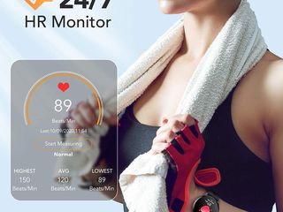 Agptek smart watch  умные часы! ceas 1.3'' full touch fitness tracker foto 4