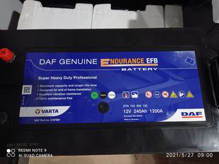 Acumularoare daf genuine 240ah.  1200a. foto 5