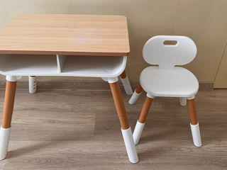 Стильный набор: стол+стульчик (трансформер 1-7 лет) foto 4