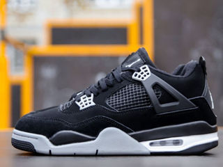 Nike Air Jordan 4 Retro Black Canvas cu blana / с мехом