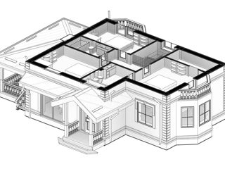 Casă de locuit individuală cu 2 niveluri / P+M / stil clasic / proiecte / arhitect / construcții foto 7
