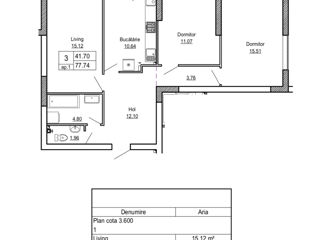 Apartament cu 4 camere, 78 m², Sculeni, Chișinău foto 17