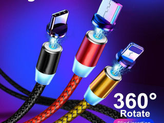 Магнитная зарядка кабель USB, Micro, Type-C, 8 Pin foto 6